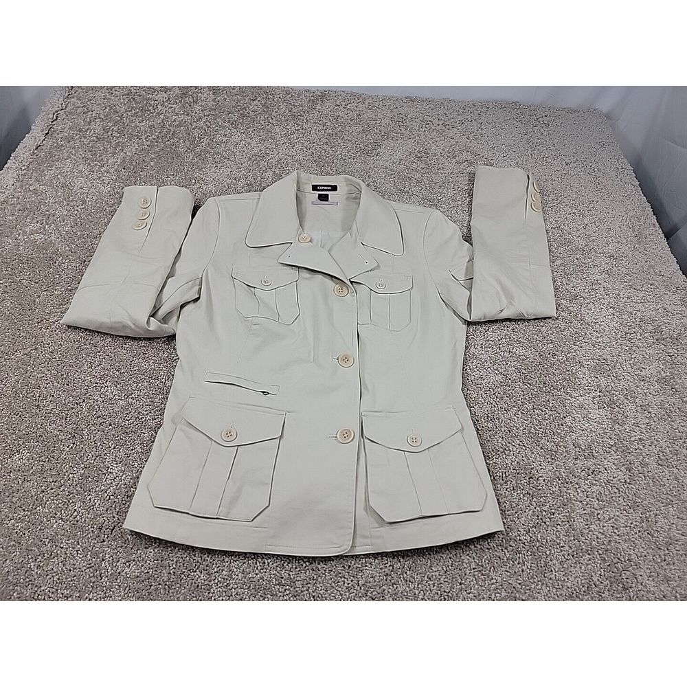 Express Light Tan Military Field Jacket
